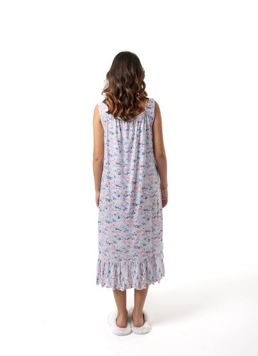 Printed Ruffle Nightdress