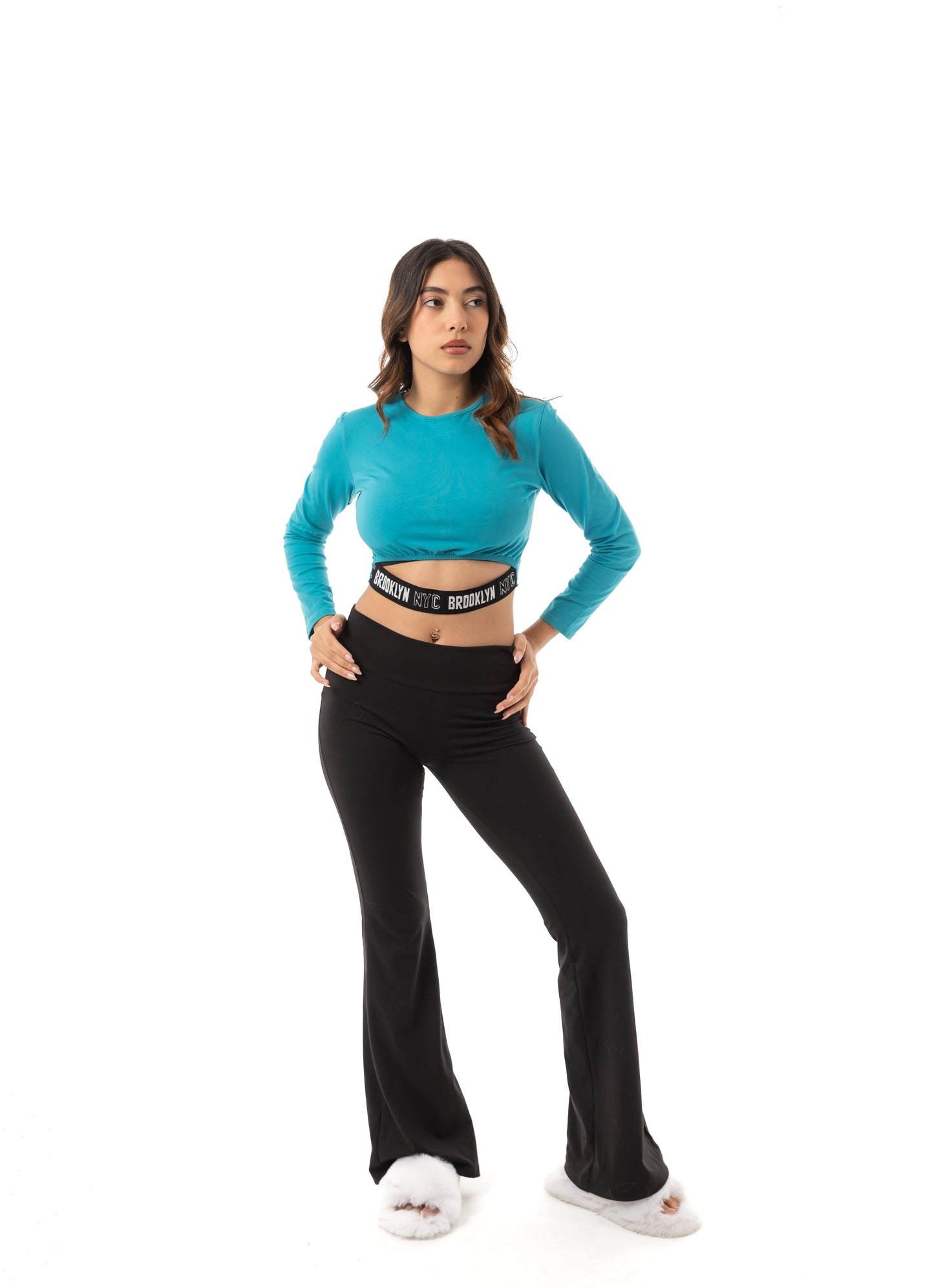 Long-Sleeve Crop Top