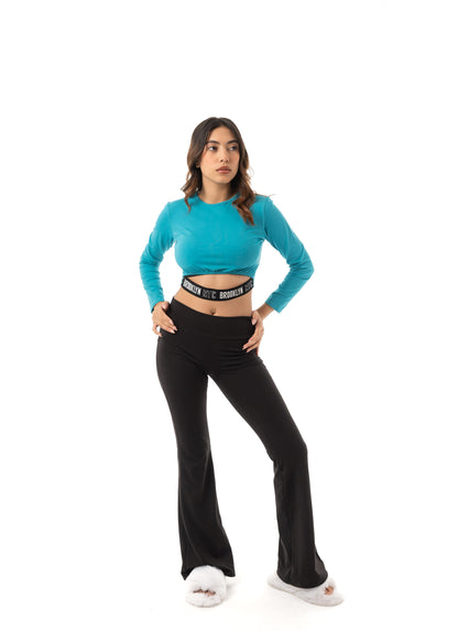 Long-Sleeve Crop Top