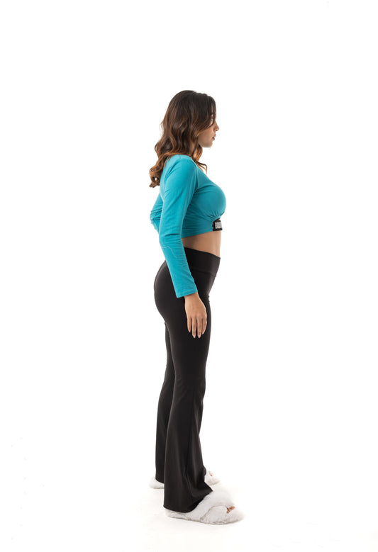 Long-Sleeve Crop Top