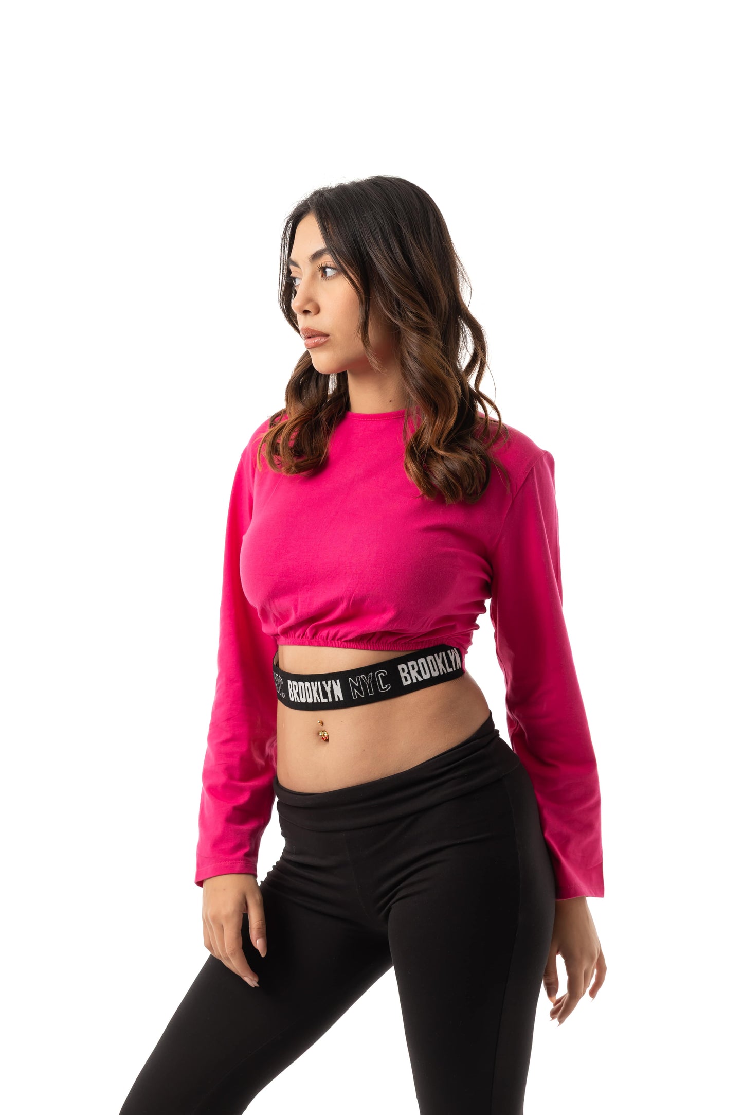 Long-Sleeve Crop Top