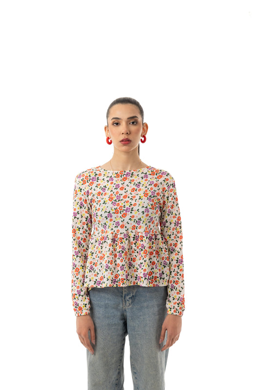 Floral Long-Sleeve Top