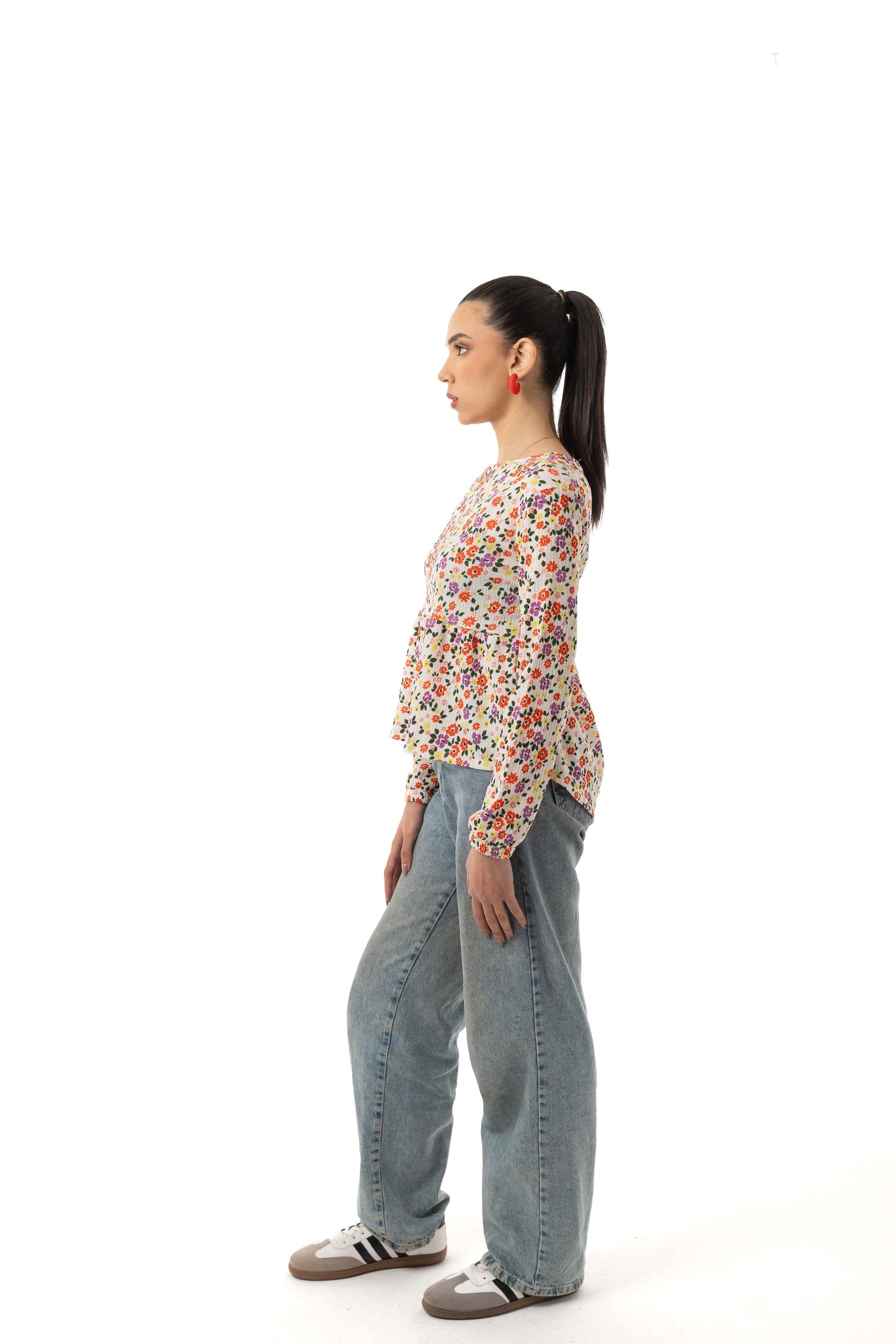 Floral Long-Sleeve Top