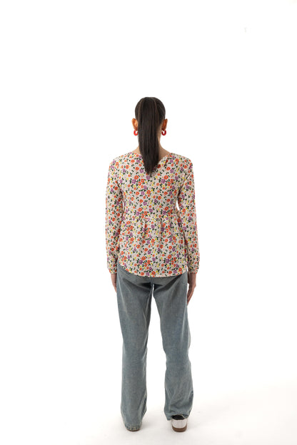 Floral Long-Sleeve Top